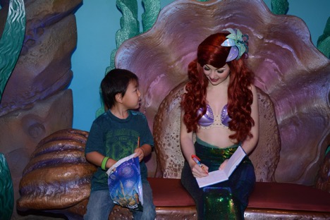 Character greeting with Ariel at Magic Kingdom
