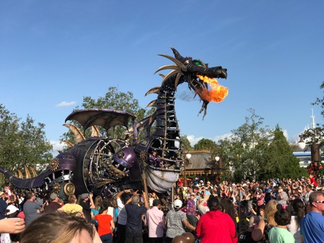 Dragon on Disney Festival of Fantasy Parade at Magic Kingdom