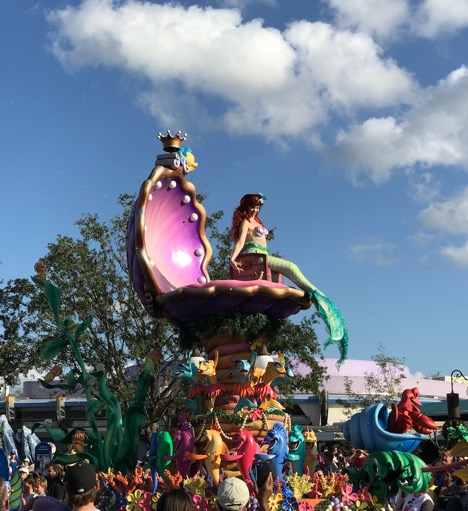 Ariel on Disney Festival of Fantasy Parade at Magic Kingdom
