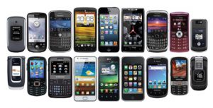 various types of mobile phones