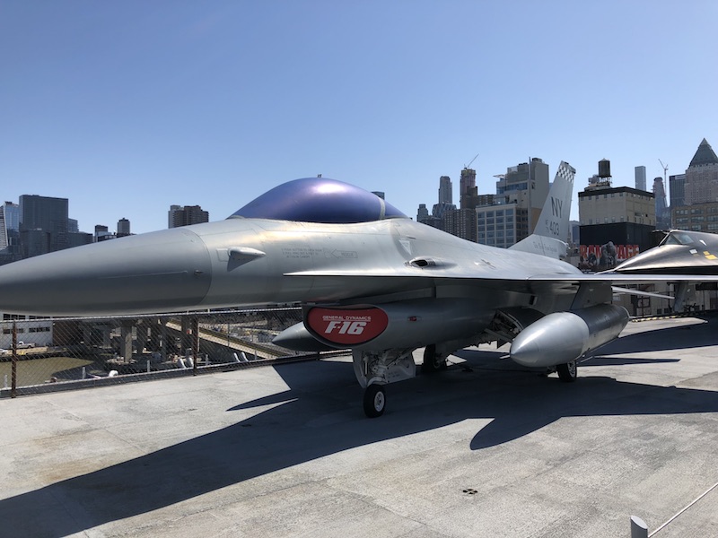 F-16 on Intrepid, New York